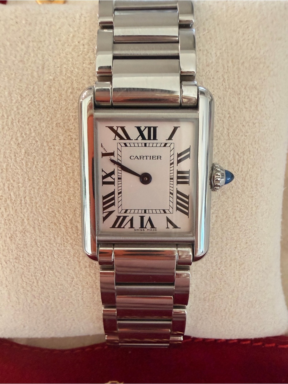 Cartier Tank Must De Cartier Watch Small Silver Roman Dial Steel Watch Ref 4322 - Picture 2 of 8